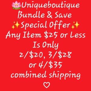 2/$20,3/$28,4/$35 Any Bundled Clothing, Boutique  Designer Listed @$25 or Less